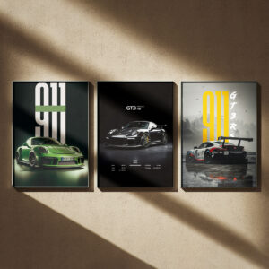 Porsche 911 GT Series – Trio Wall Art Set