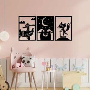 Whimsy Woods – Set of 3 Animal Wall Art